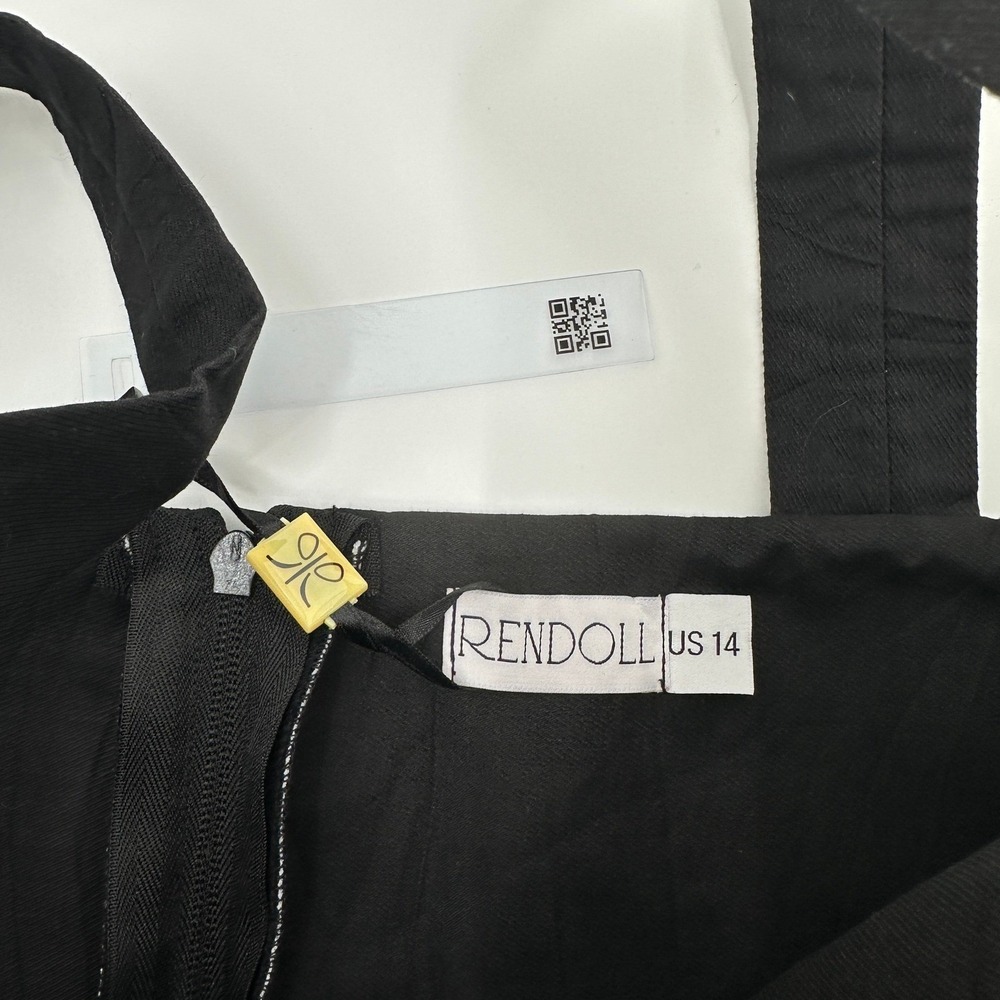 Rendoll Black Crop Tank Top Women's 14 Corset Style 100% Cotton Structured NWT - Picture 7 of 9